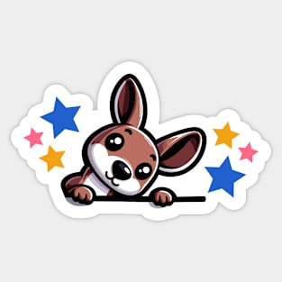 Baby Peeking Pregnancy Announcement Mother Kangaroos Funny Sticker